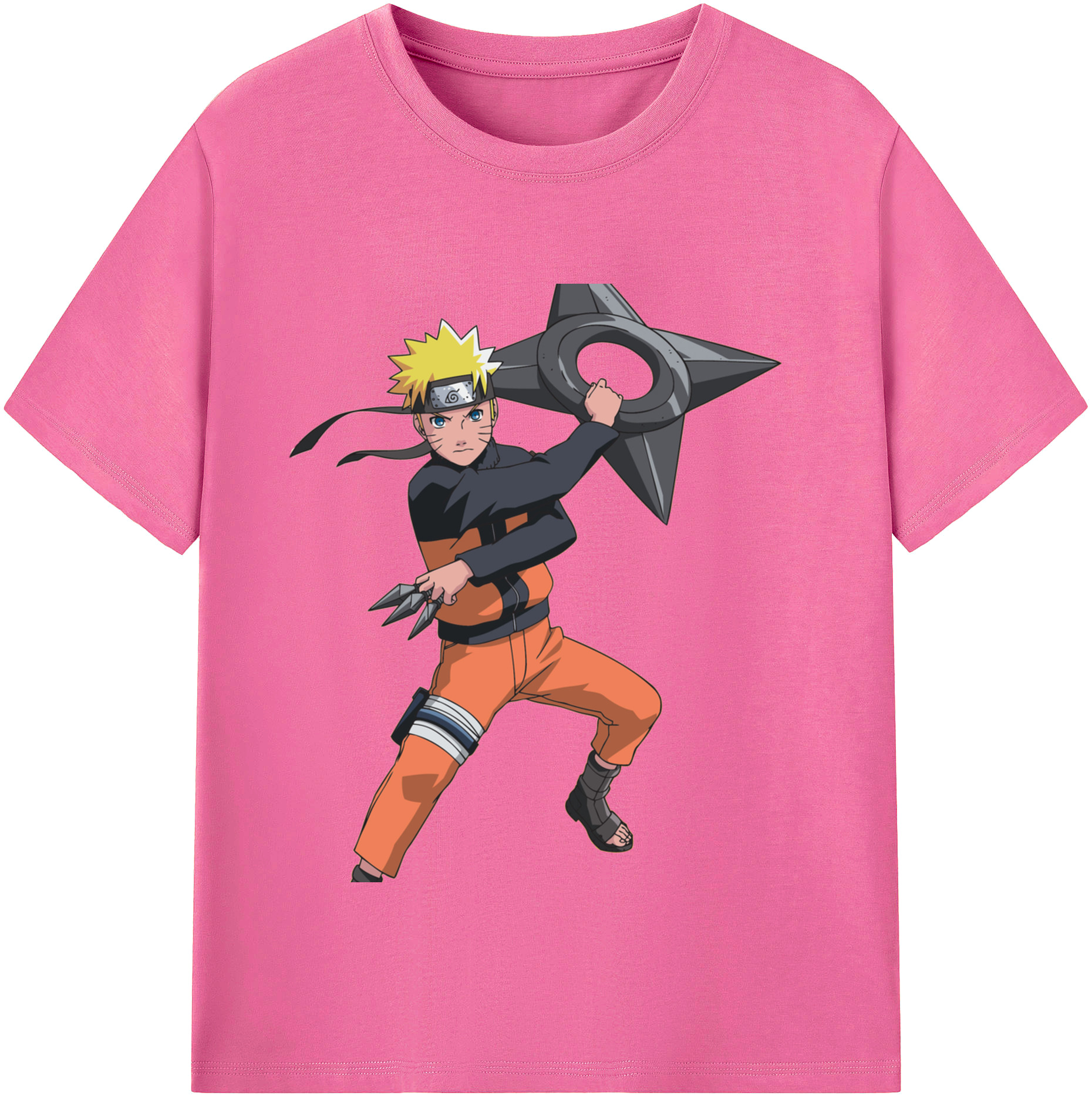 （画像用） NARUTO -ナルト- うずまき ナルト Uzumaki Naruto レディースカジュアルプリントTシャツ（綿100％）
